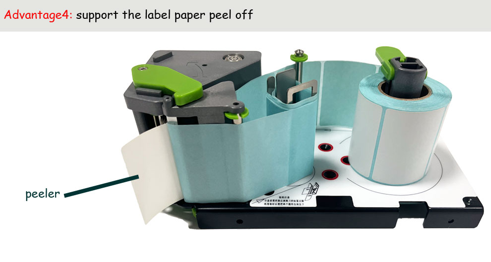 Label printer peel off the paper