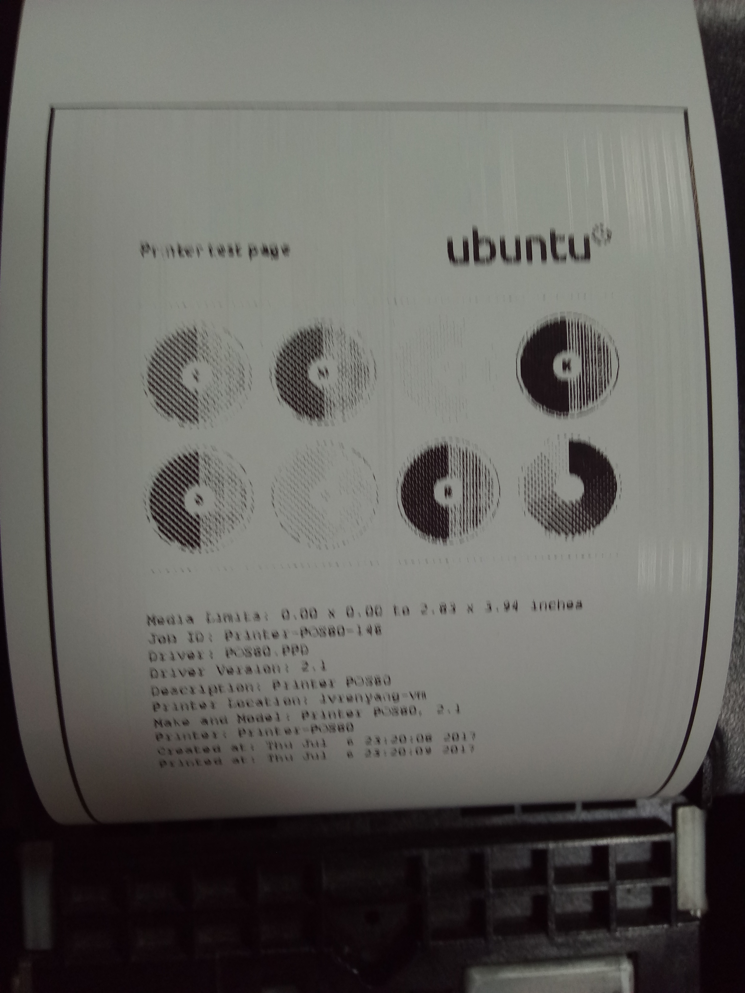 KIOSK Printer test page