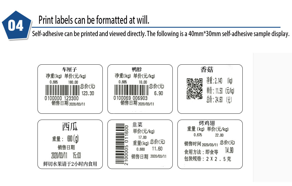 Label scale fromat