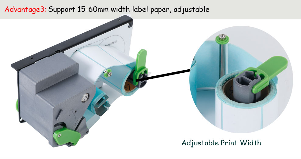 label printer for adjust the width