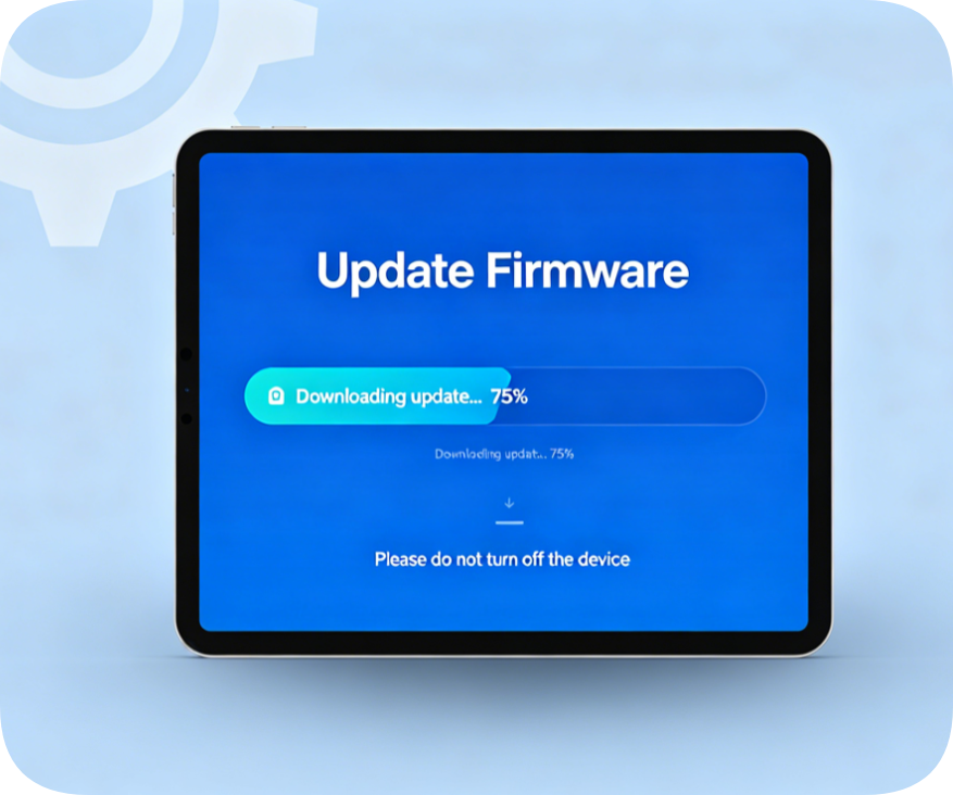 How to update the firmware for the thermal printer