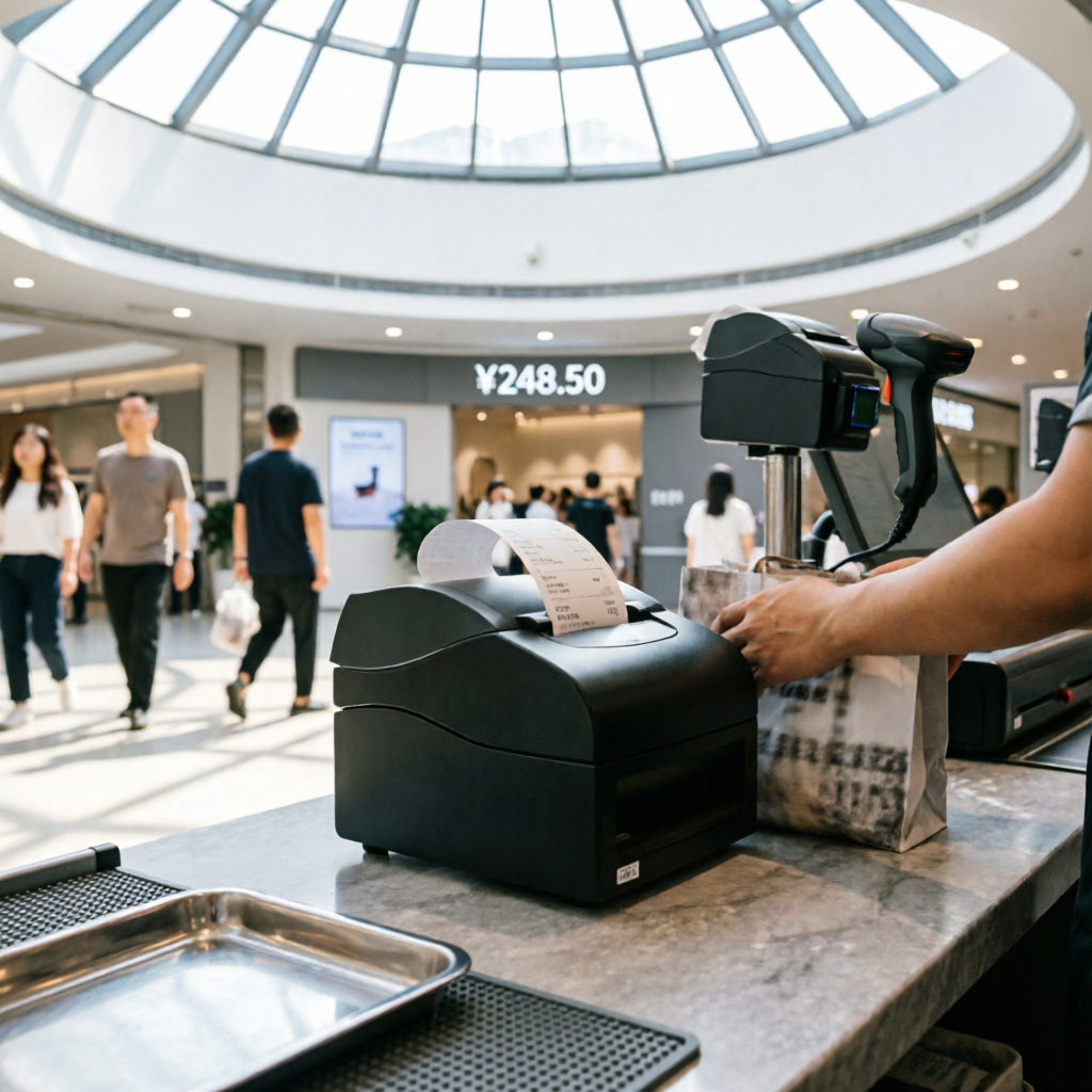HSPOS Thermal Printers for Shopping Malls: High-Speed 300mm/s, RFID-Ready & Multi-OS Certified