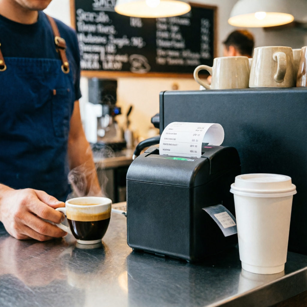 HSPOS Dual-Function Thermal Printer: One Device for Receipts, Labels & Self-Service Kiosks
