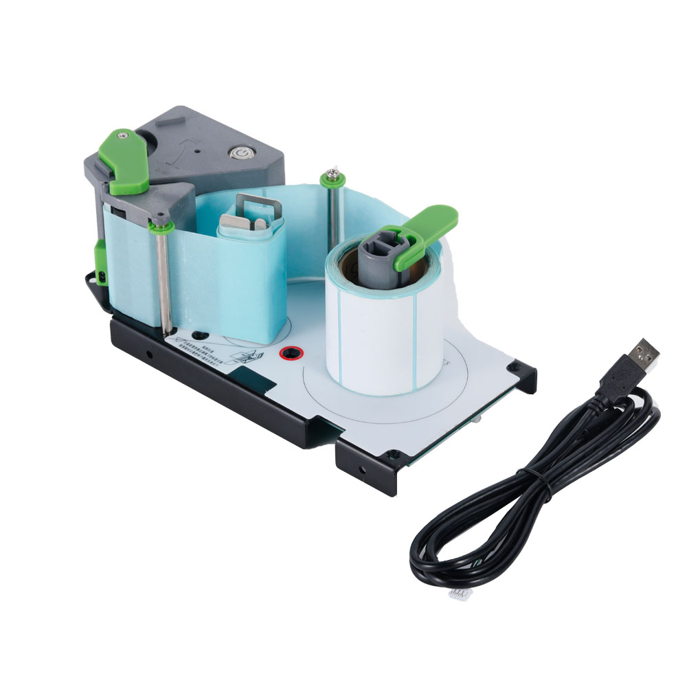 HS-584 printer auto peeler function demonstration