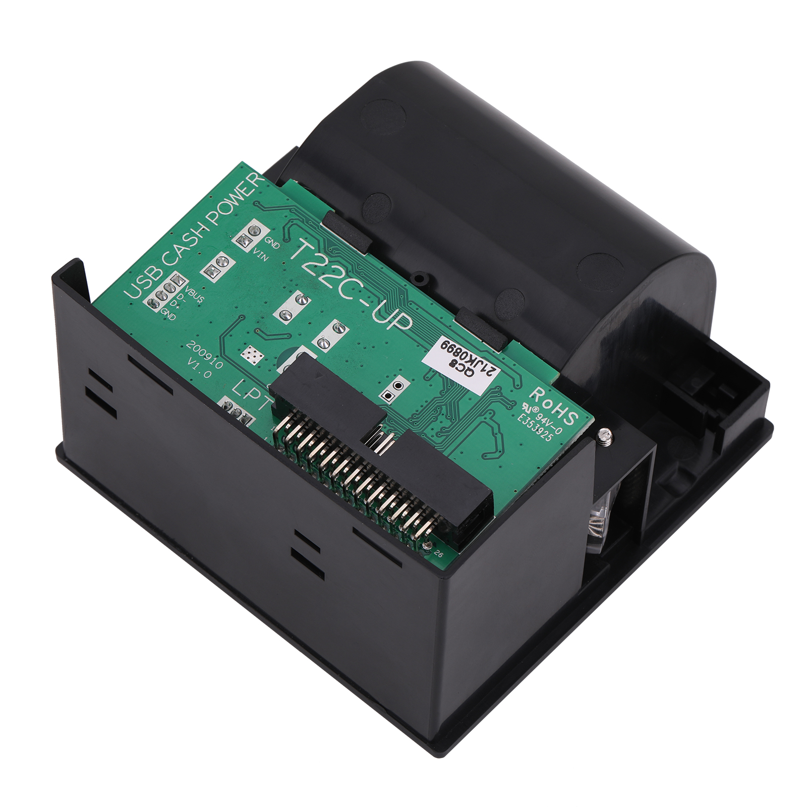 HS-589C thermal printer barcode & QR code printing effect