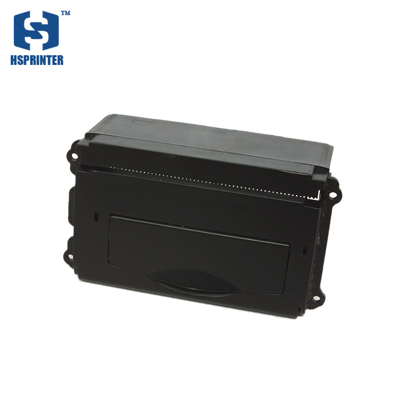 HS-QR21 Thermal Receipt Printer Black Model Brand Logo Front View