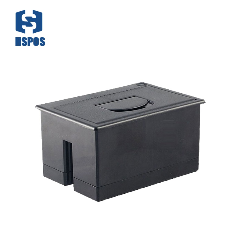 HS-QR24 Thermal Receipt Printer Black Model 3D Display